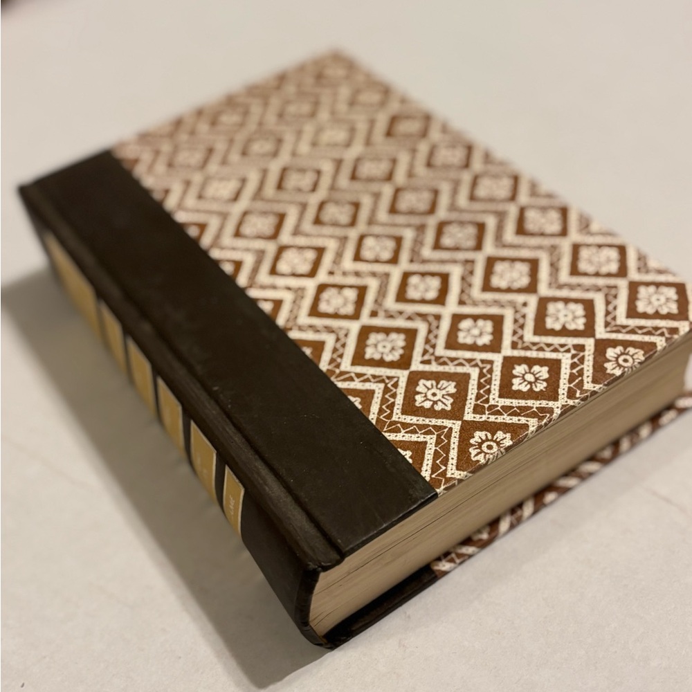 Readers Digest Brown and Cream Patterned Hardcover Book
